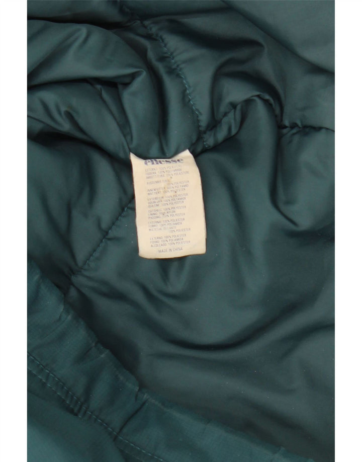 Jaqueta corta-vento masculina Ellesse com capuz Reino Unido 38 bloco colorido verde médio