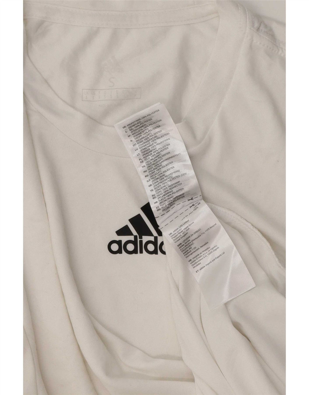 Adidas Mens Aeroready Camiseta Top Pequeno Poliéster Branco