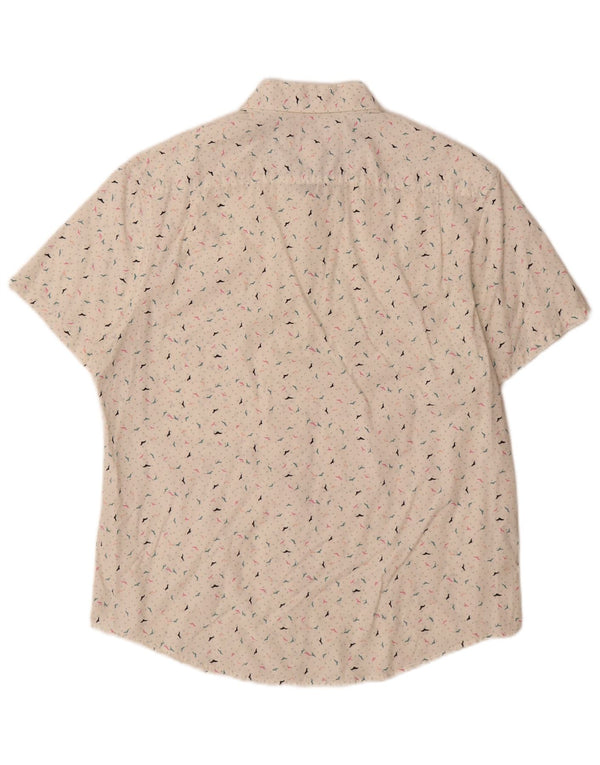 Camisa masculina Penguin Heritage manga curta slim fit grande branca manchada