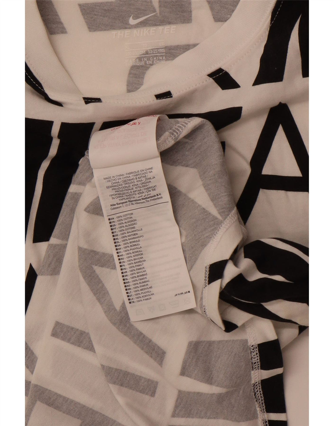 NIKE Girls Graphic Vest Top 13-14 Anos XL Branco Algodão