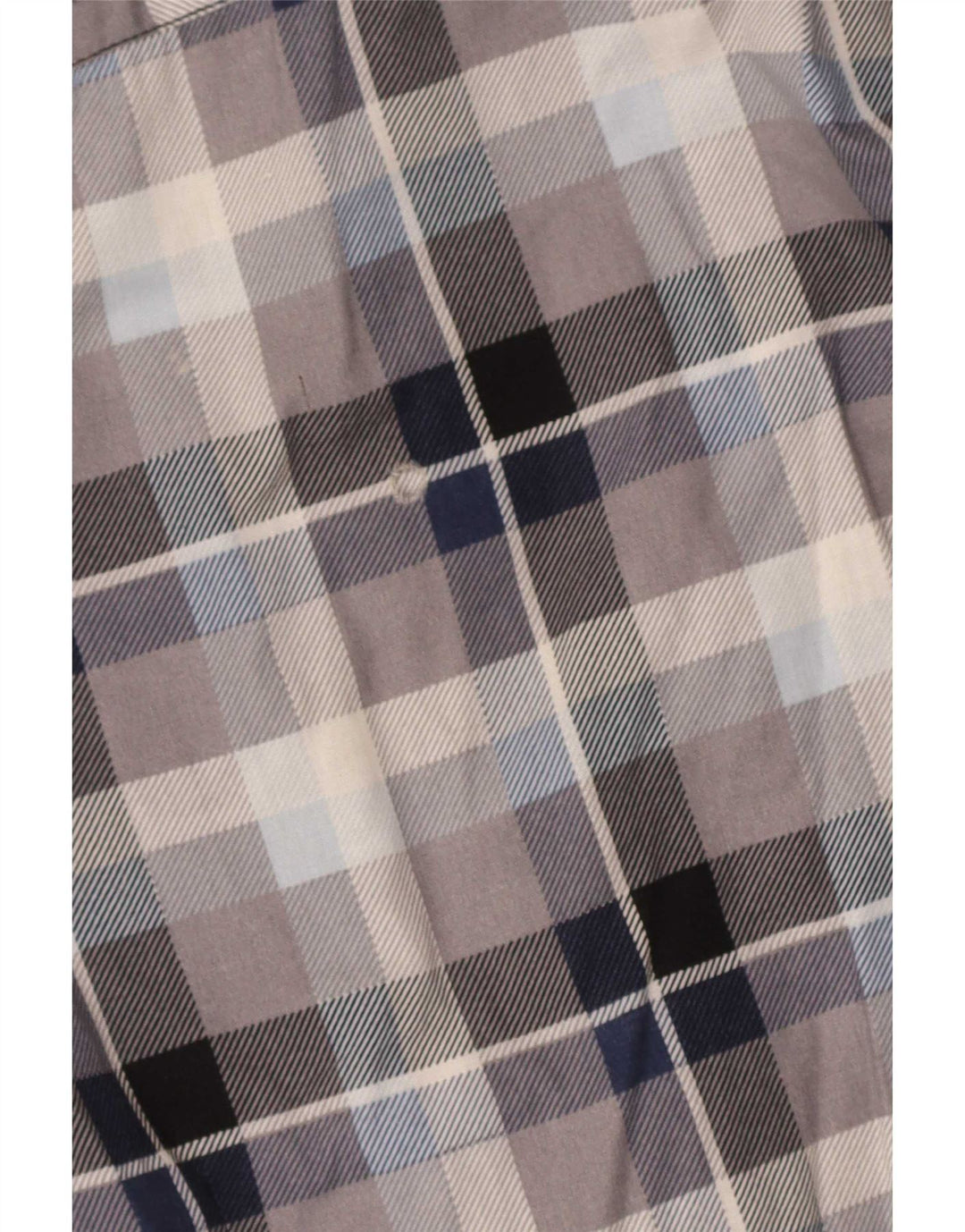 Camisa masculina de flanela Fishbone Slim Fit algodão xadrez azul médio