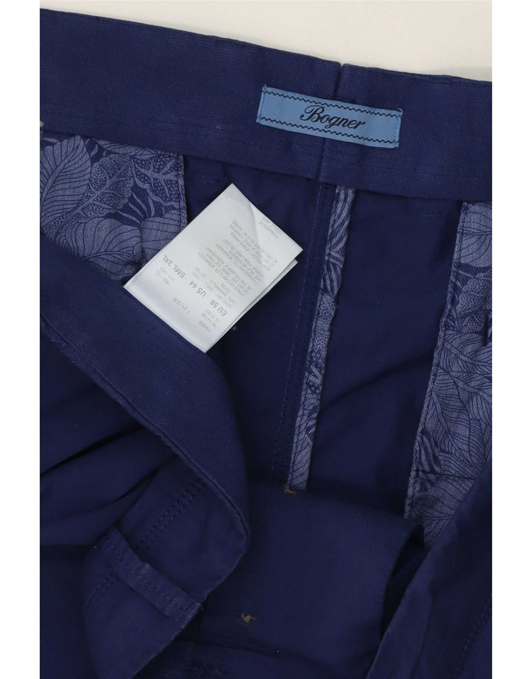 Bogner Mens Modern Fit Cargo Shorts 3XL W44 Algodão Azul