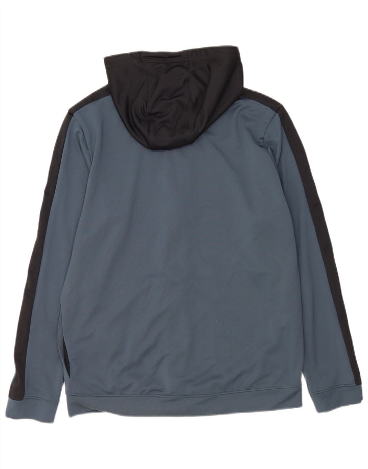 Suéter masculino Under Armour com capuz e zíper médio azul marinho poliéster colorblock