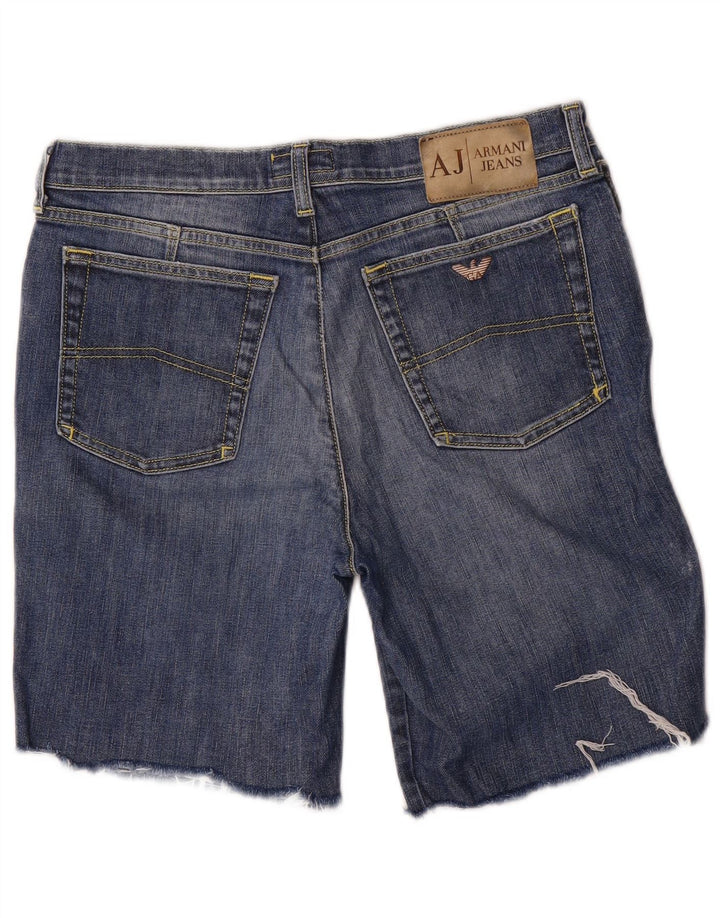 Shorts jeans masculino Armani W32 algodão azul médio