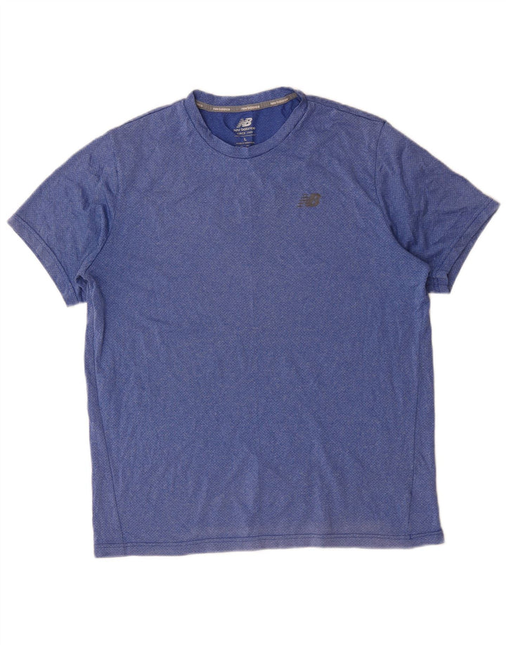 Camiseta masculina New Balance grande poliéster azul