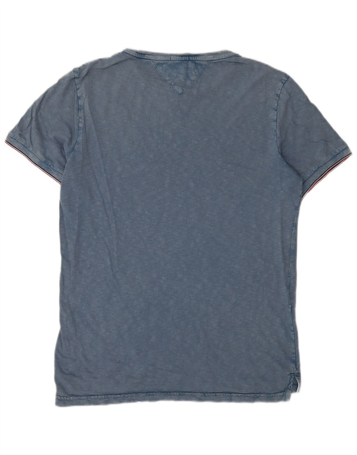 Tommy Hilfiger Camiseta masculina grande algodão azul