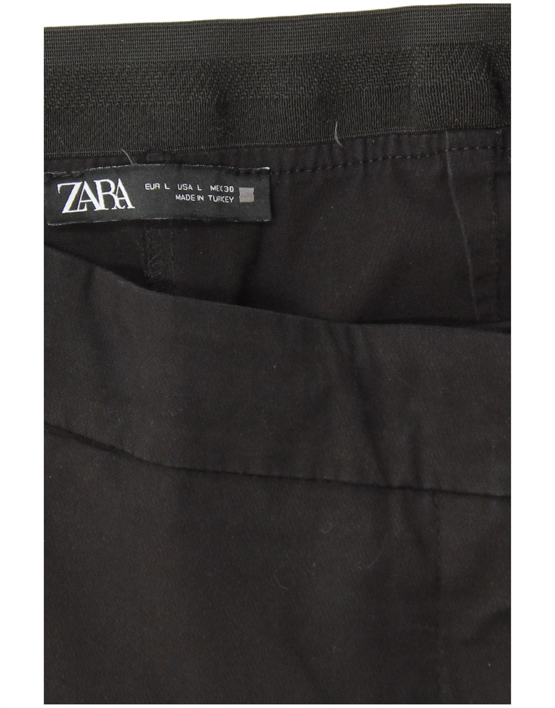 Calça feminina casual justa ZARA grande W32 L26 preta
