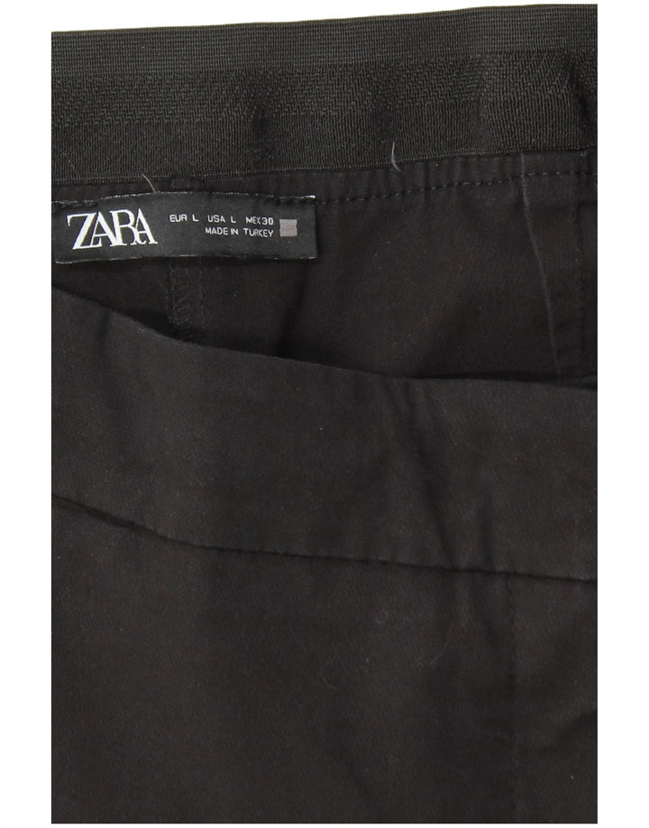 Calça feminina casual justa ZARA grande W32 L26 preta