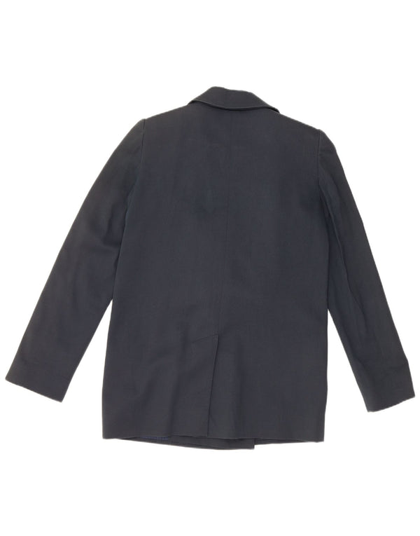 Jaqueta Blazer Feminina Red Valentino com 1 Botão Reino Unido 12 Algodão Azul Marinho Médio