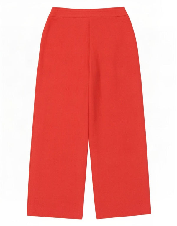 Calça casual feminina vintage de perna larga W30 L31 vermelha