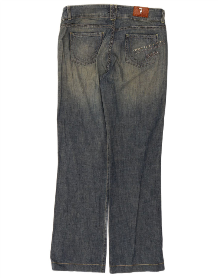 Jeans retos femininos TRUSSARDI W30 L29 algodão azul