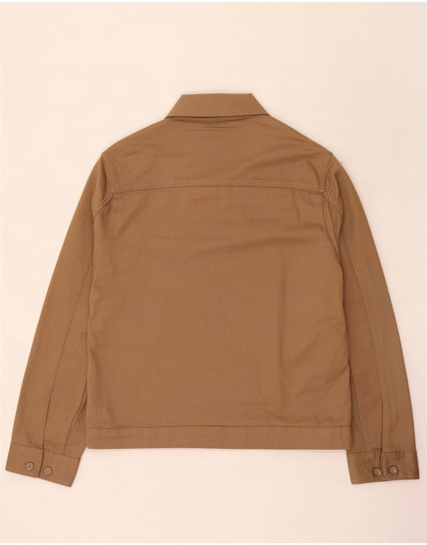 Jaqueta utilitária masculina Zara UK 40 grande algodão bege