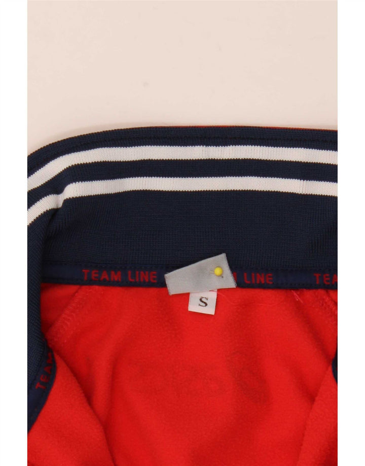 Asics Womens Tracksuit Top Jacket UK 8 Pequeno Colorblock Vermelho