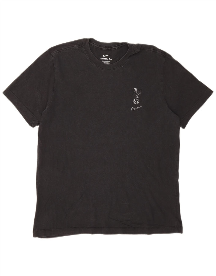 Camiseta masculina Nike Tottenham Hotspur com estampa gráfica de algodão preto médio