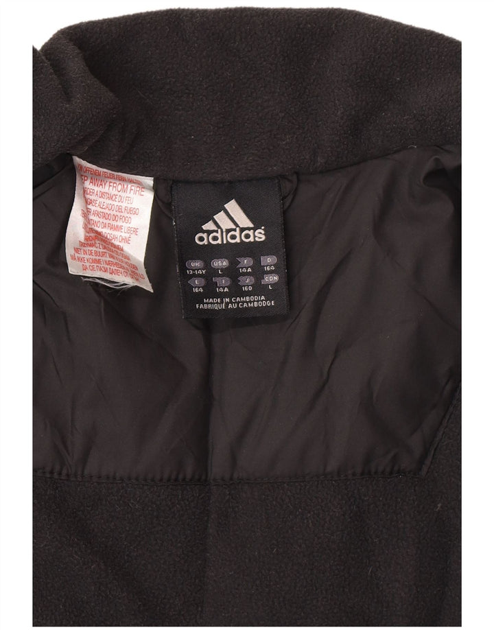 Casaco corta-vento gráfico Adidas Boys 13-14 anos preto poliamida