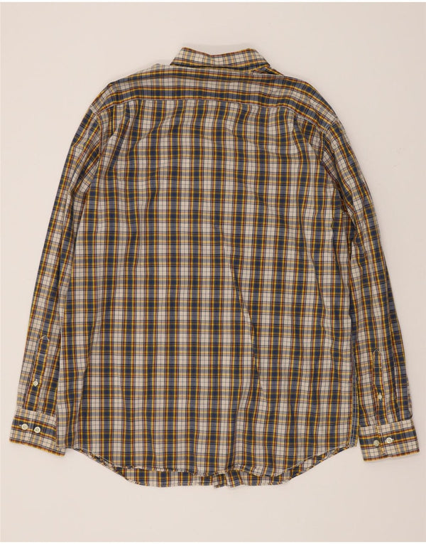 Camisa masculina Nautica grande algodão xadrez multicolorido