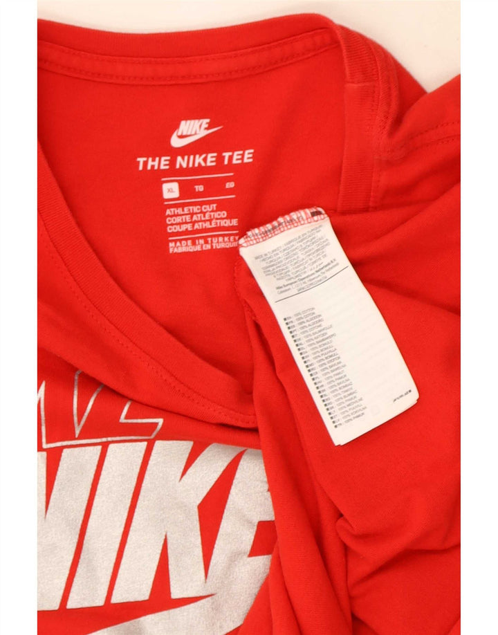 Camiseta Nike masculina gráfica Top XL algodão vermelho