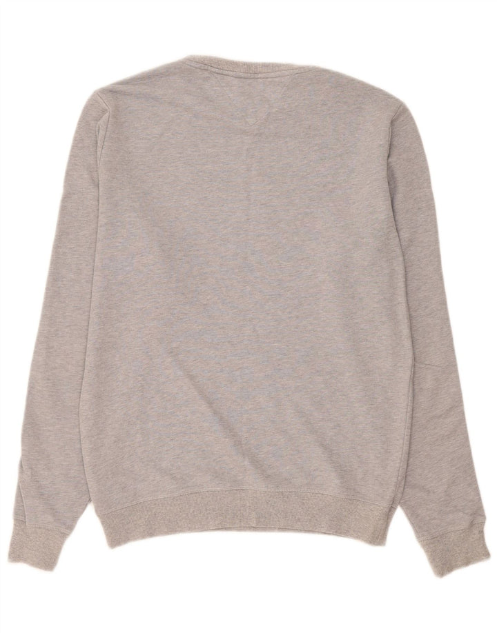 Tommy Hilfiger moletom gráfico masculino jumper médio cinza colorblock