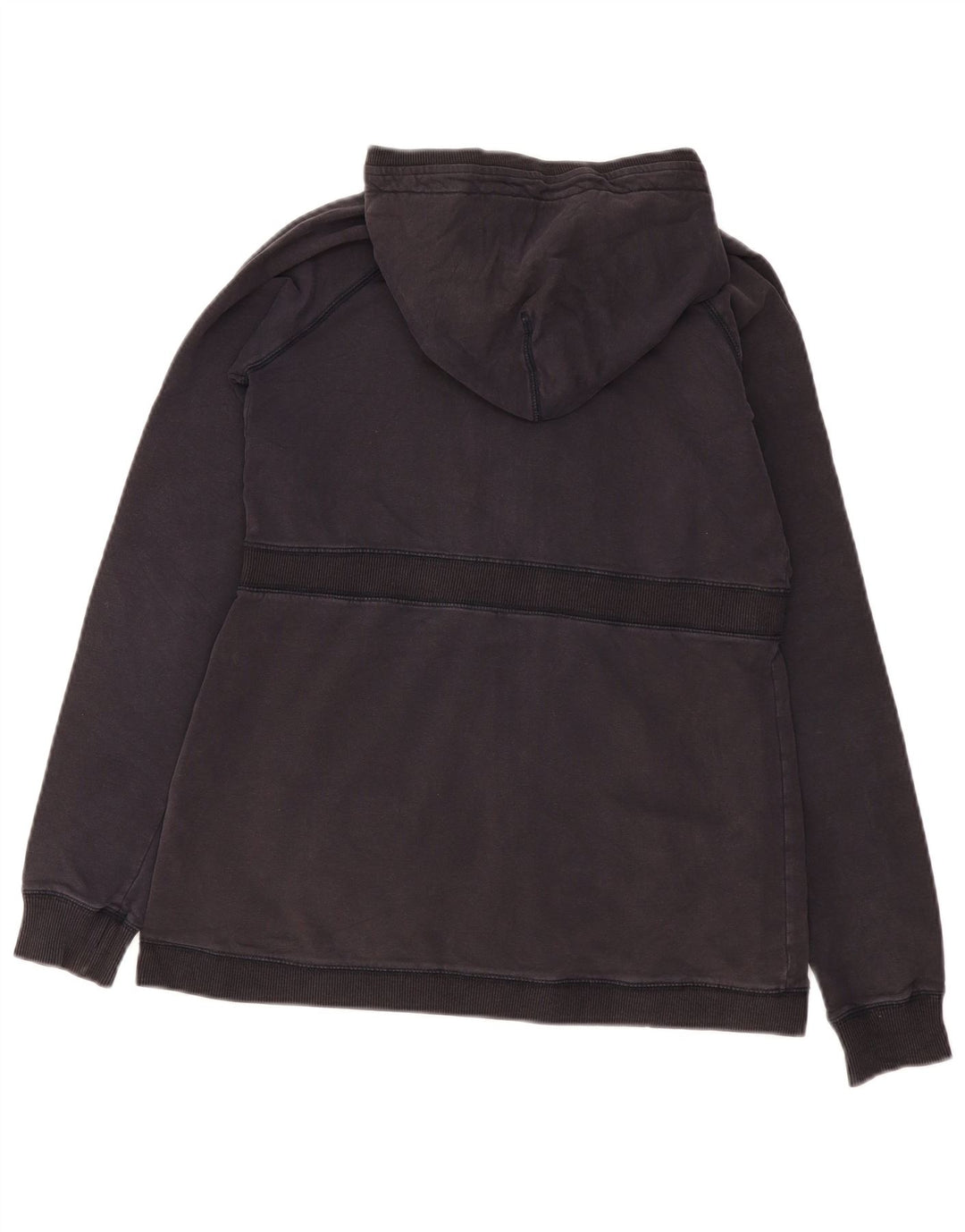 Suéter feminino Woolrich com capuz e zíper Reino Unido 12 algodão preto médio