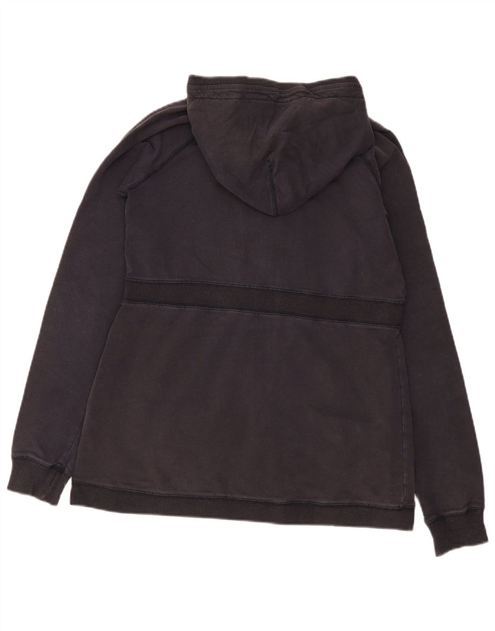 Suéter feminino Woolrich com capuz e zíper Reino Unido 12 algodão preto médio
