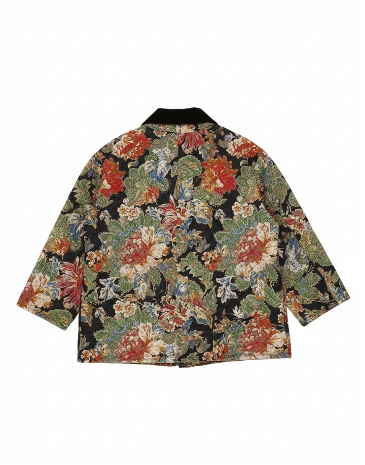 Jaqueta acolchoada feminina Damart EU 46/48 XL poliéster floral multicolorido