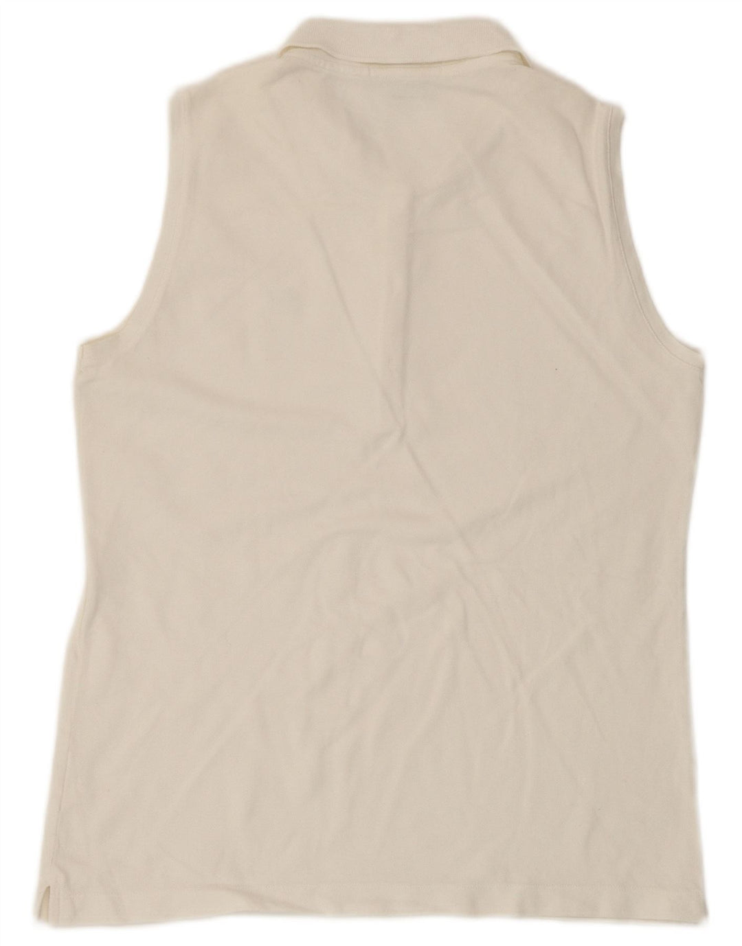 Camisa polo feminina sem mangas Lacoste tamanho 42 grande branco