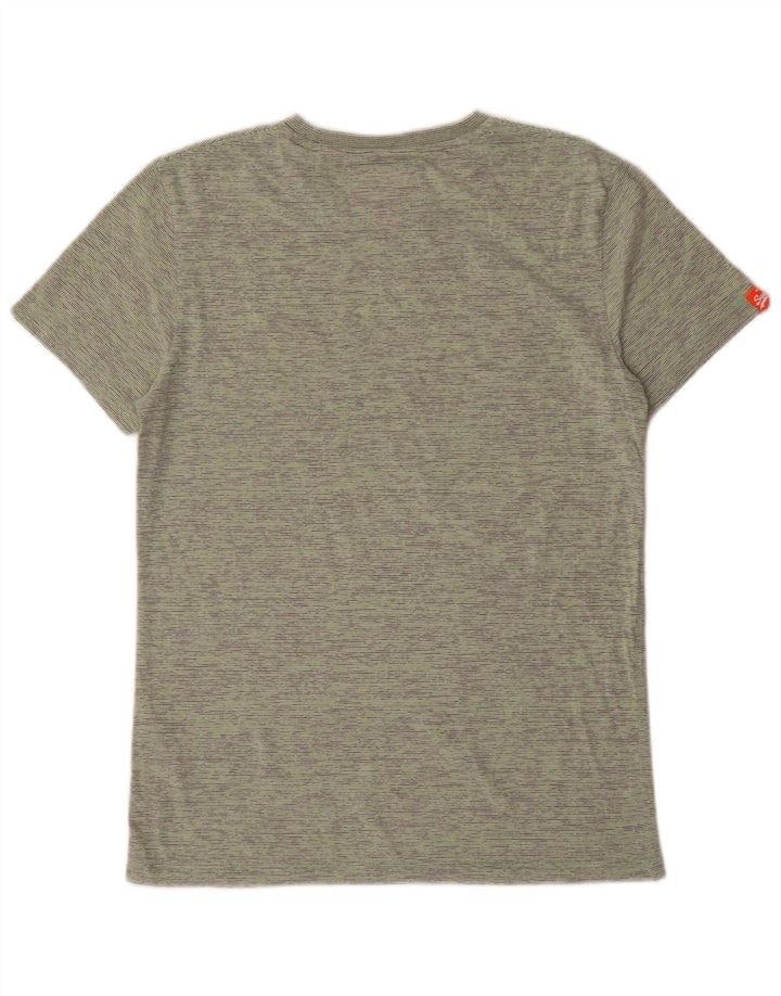 Camiseta masculina Superdry Top médio algodão listrado verde