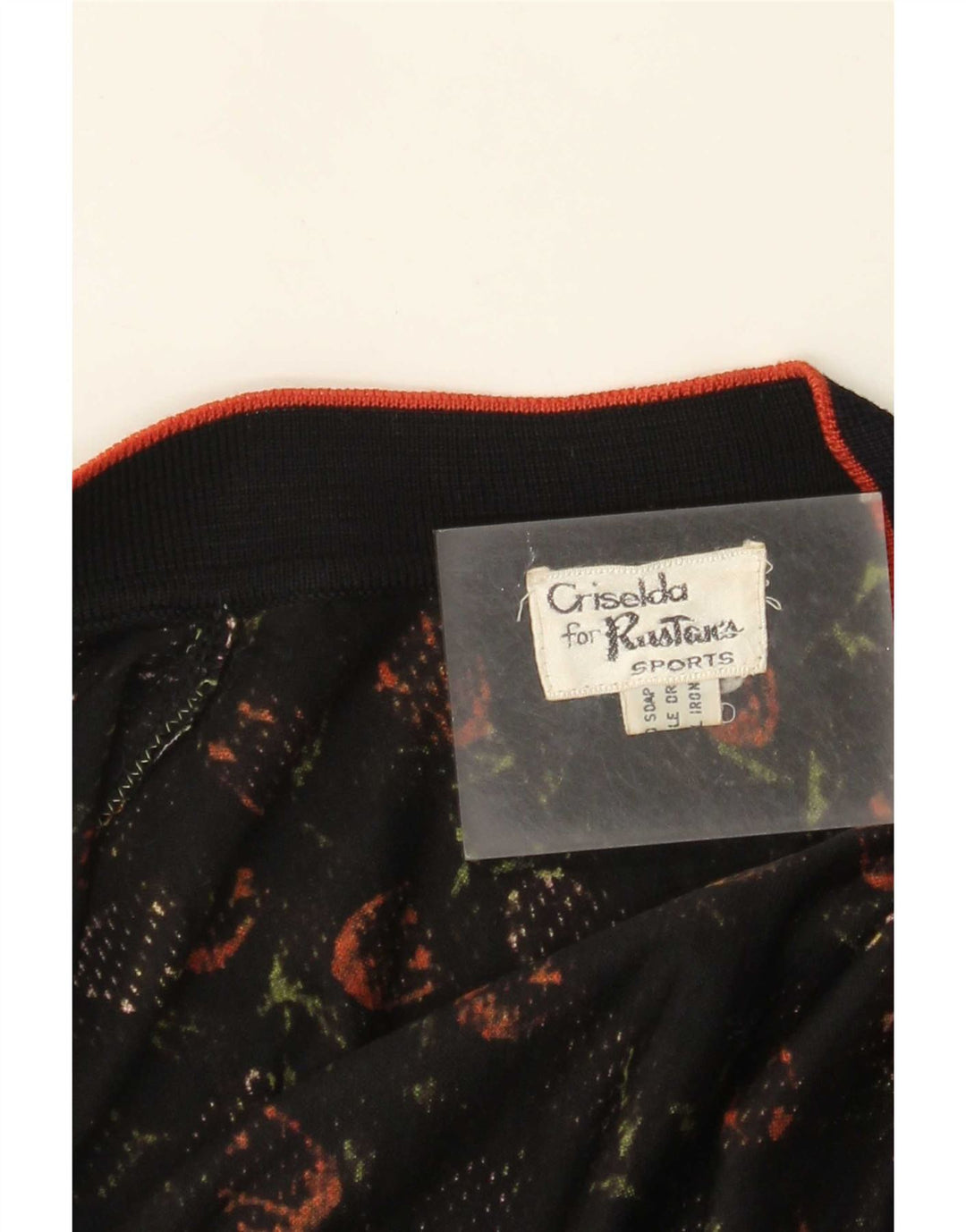 Conjunto feminino vintage de 2 peças UK 14 médio preto floral