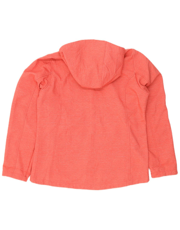 Jaqueta corta-vento com capuz feminino Coast EU 42 poliéster manchado vermelho grande