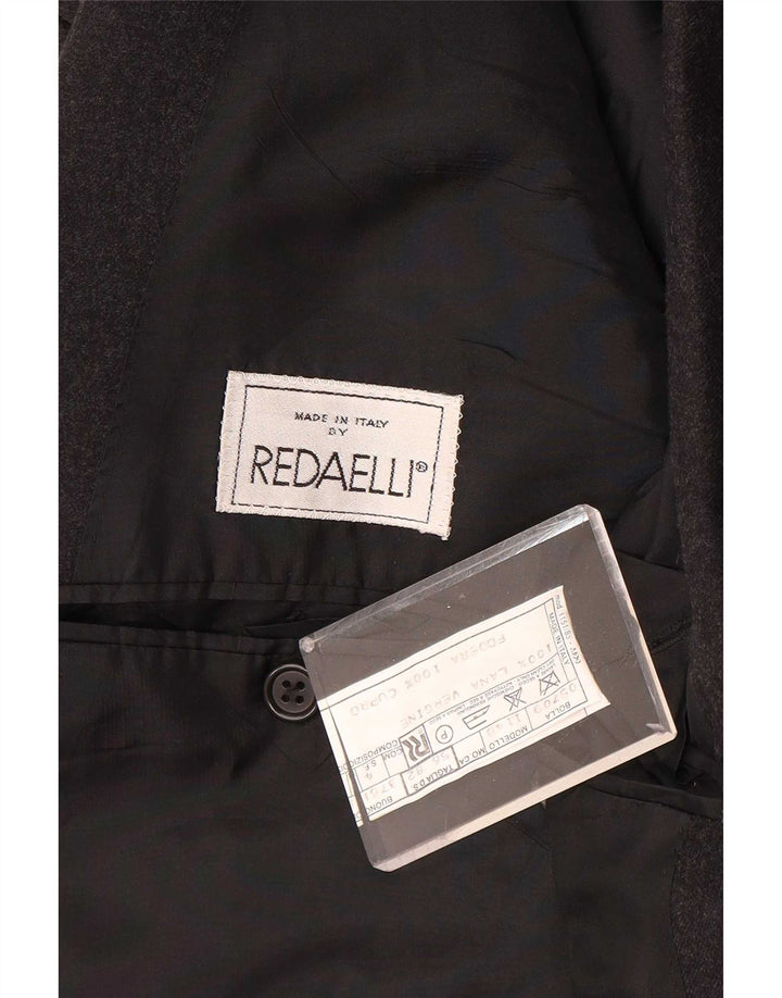 Jaqueta blazer masculina Redaelli com peito duplo IT 56 3XL lã cinza