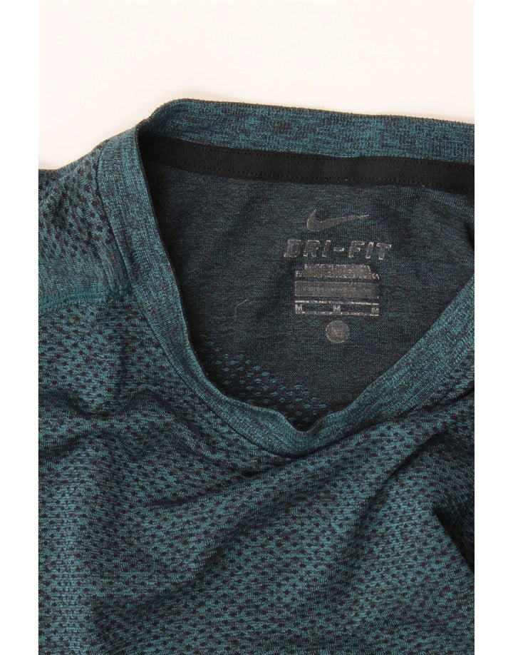 Camiseta masculina Nike Dri Fit Top médio azul marinho manchado
