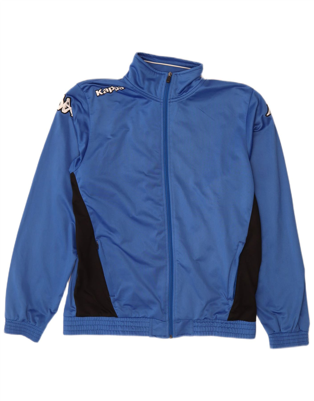 Jaqueta Kappa masculina com agasalho gráfico grande bloco colorido azul