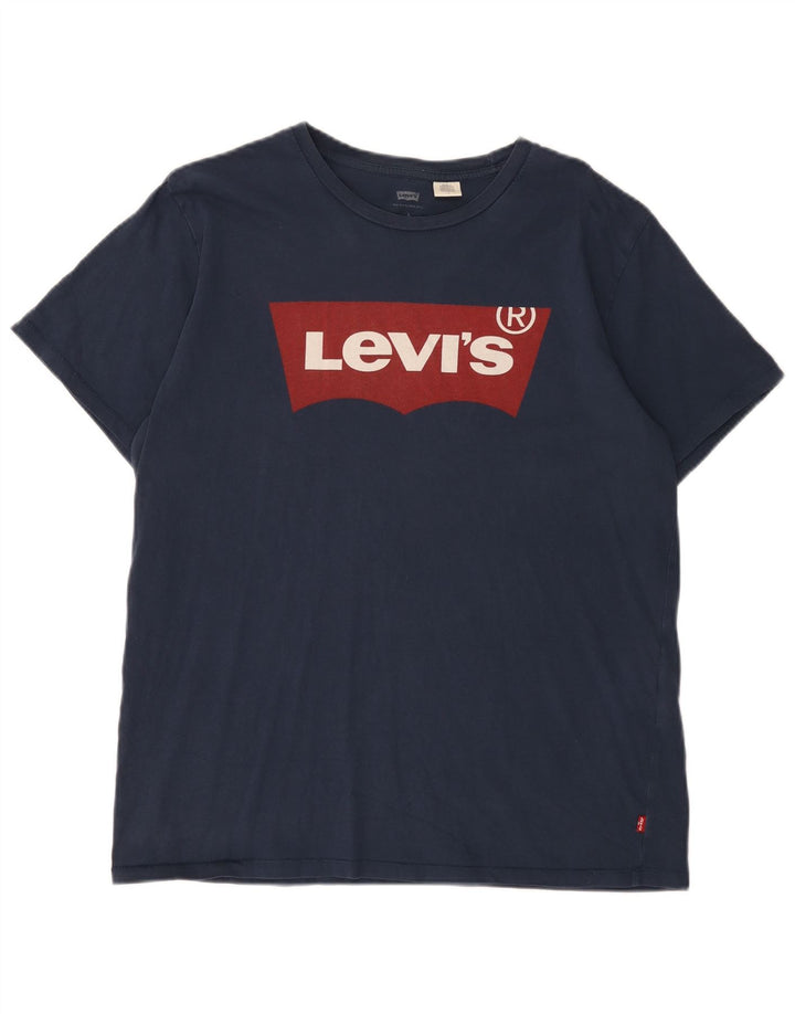 Camiseta gráfica masculina LEVI'S grande algodão azul marinho