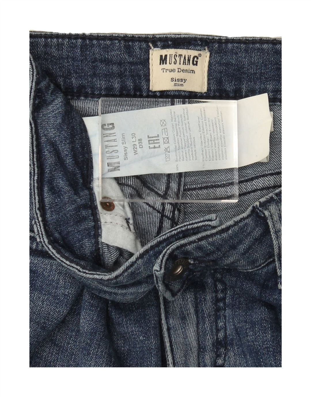 MUSTANG Womens Slim Jeans W30 L30 Blue Cotton Vintage Mustang and Second-Hand Mustang from Messina Hembry 