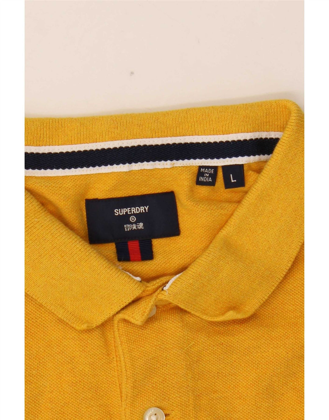 Camisa polo masculina Superdry grande amarelo