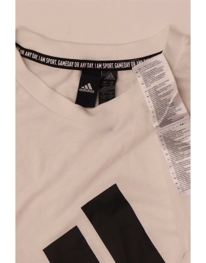 Adidas Womens Graphic Vest Top UK 12/14 Médio Branco Poliéster
