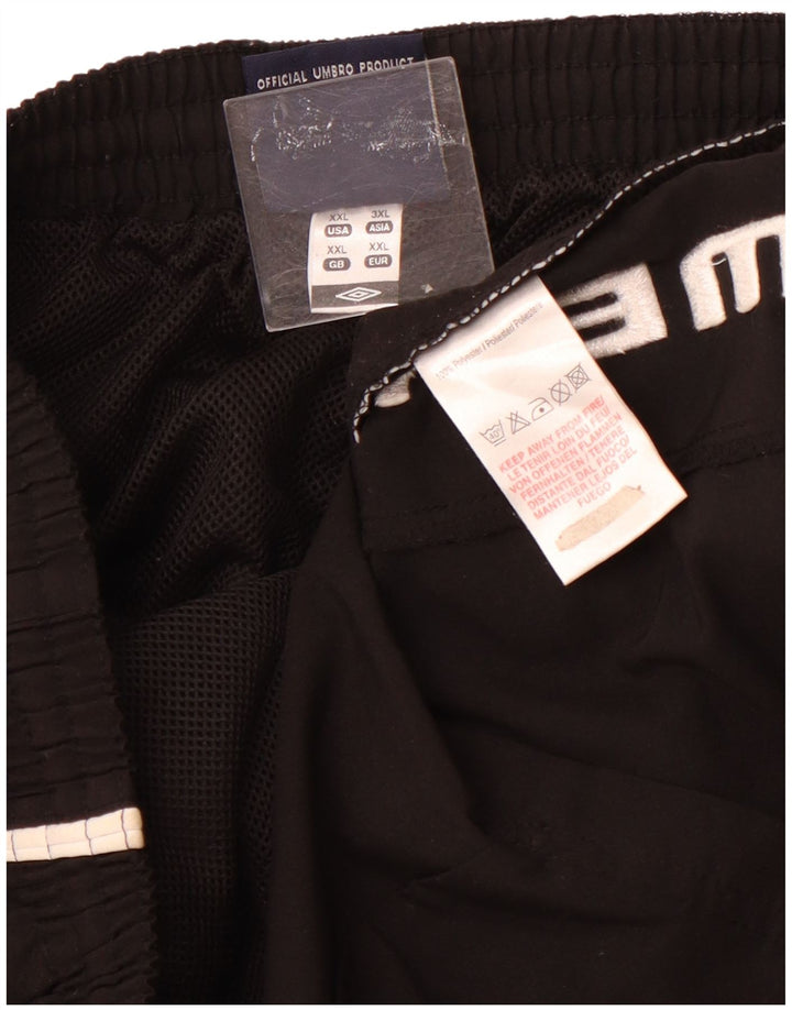 Shorts esportivos gráficos masculinos Umbro 2XL poliéster preto