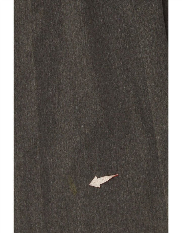 Calça casual feminina SASHA Bootcut EUA 12 grande W32 L32 poliéster cinza