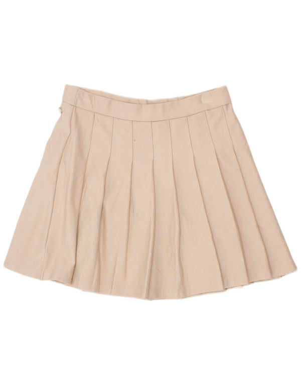 Saia plissada Zara Girls Knife 11-12 anos W24 viscose bege