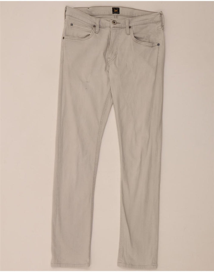 Lee Womens Luke Slim Jeans W29 L30 Cinza Algodão