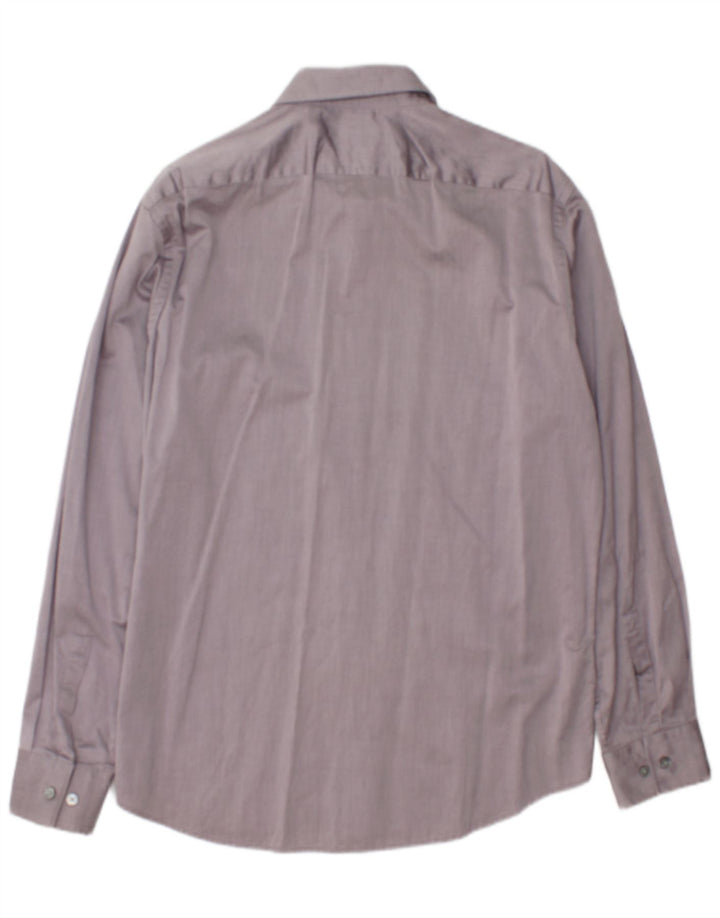 Camisa masculina Hugo Boss tamanho 16 1/2 42 listra cinza grande