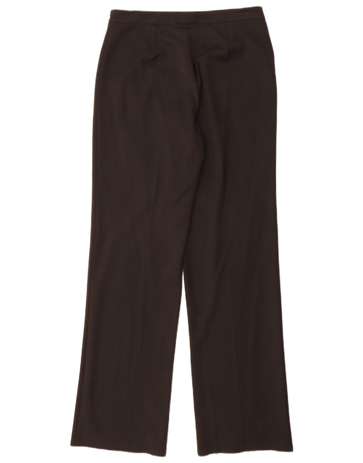 Calça de terno reto feminino Burberry IT 42 médio W32 L35 poliéster preto