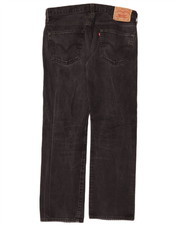 Jeans Levi's 501 Straight Masculino W34 L30 Algodão Preto
