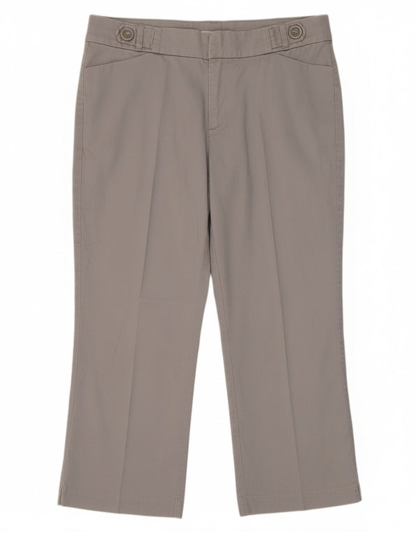 Calça feminina Lee Slender Secret Capri US 14 XL W36 L22 algodão cinza