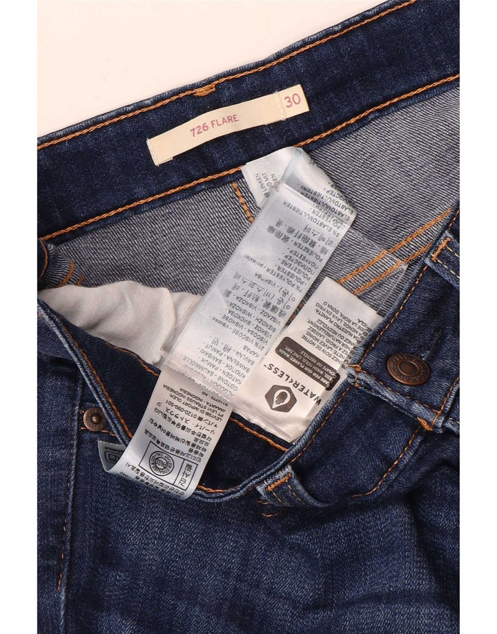 Calça jeans feminina Levi's 726 Flared W30 L32 azul algodão