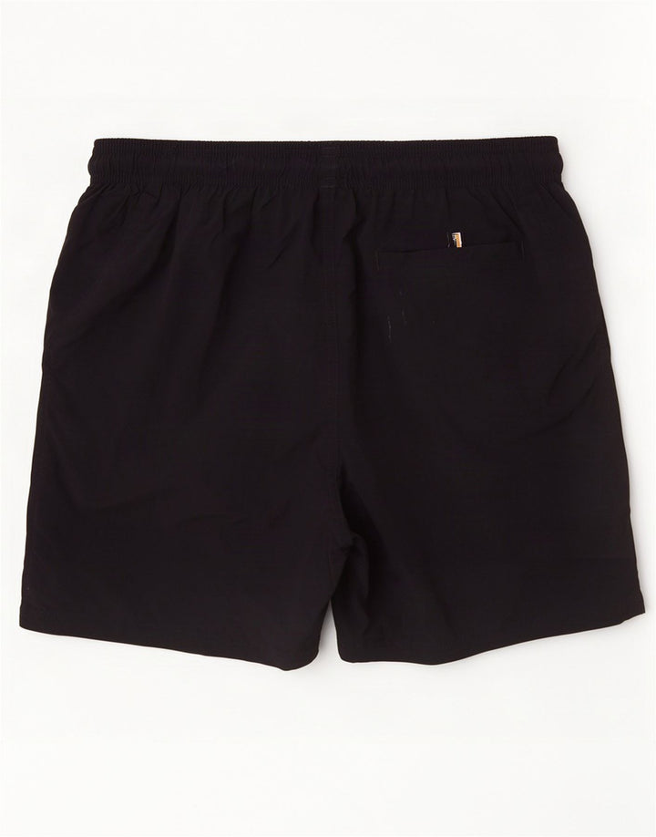 Hugo Boss Shorts de natação masculino gráfico médio preto poliamida