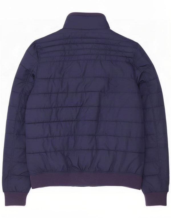 Tommy Hilfiger Jaqueta acolchoada masculina UK 42 XL Poliéster azul marinho