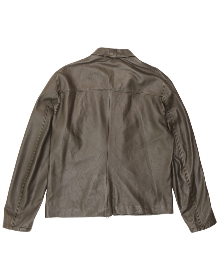 Jaqueta de couro masculina vintage Reino Unido 40 grande couro marrom