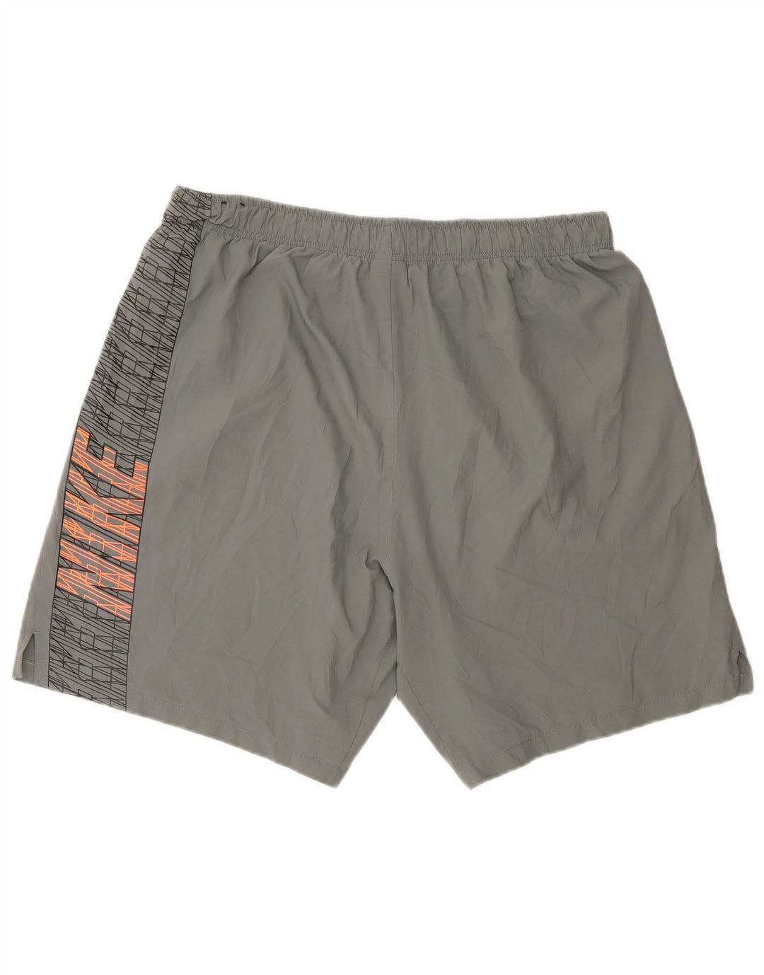 Shorts esportivos gráficos masculinos Nike Dri Fit 2XL poliéster listrado cinza