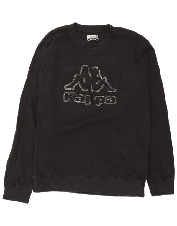 Moletom gráfico masculino Kappa Jumper XL preto algodão